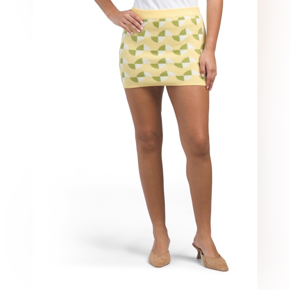 Emory Park - Blue, Grey, Cream Argyle Sweater Mini Skirt - Size M - New w/Tags
